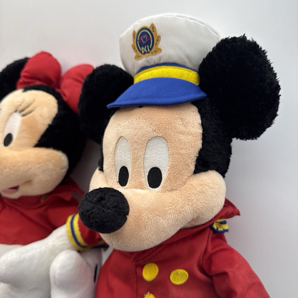 Disney Cruise Line Captain Mickey & Captain Minnie Mouse 17-18" Plush READ